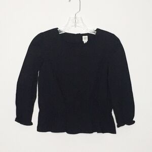 GAP KIDS | Black peplum peasant top